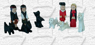 Scottie vs Westie Chess Set Thumbnail